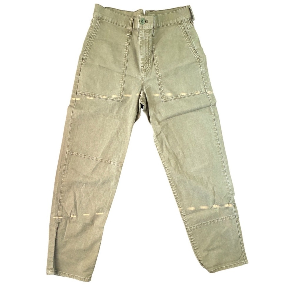 J.Crew Olive Green Utility Patch Pocket Straight Leg Pants Womens 27